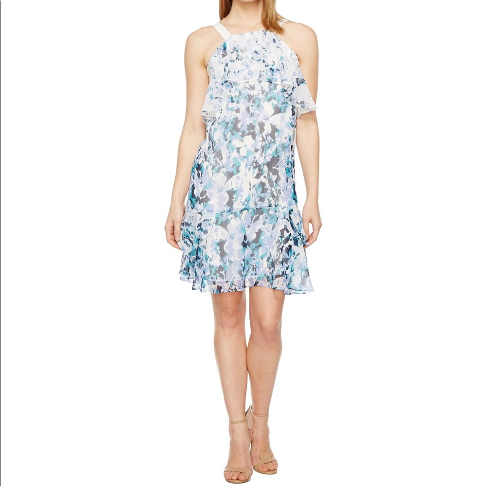 NWT Adrianna Papell Floral Cascade Shift Dress